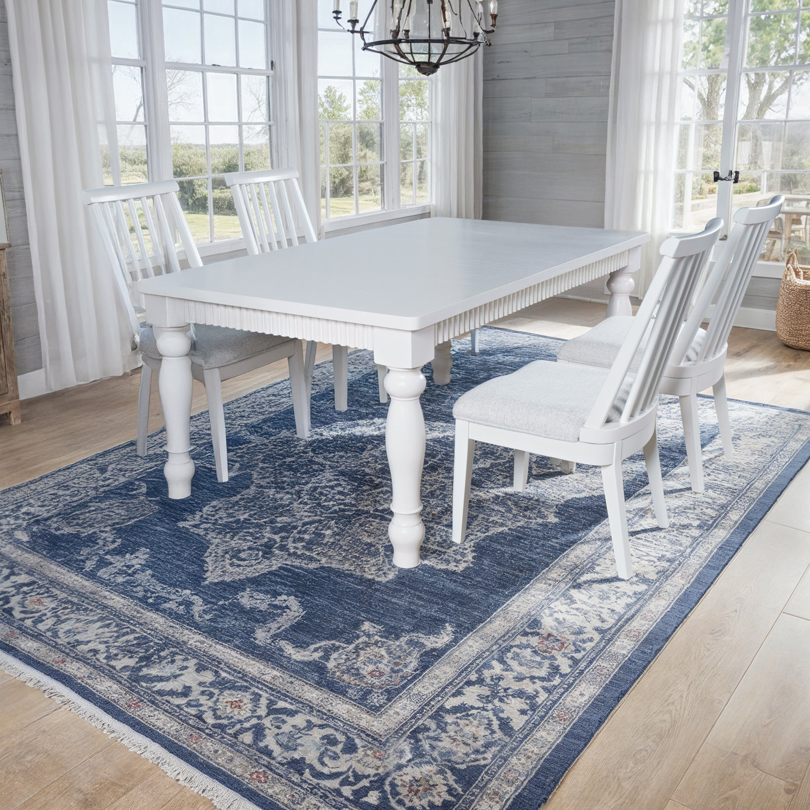 Pearce 72" Extendable Dining Table, White