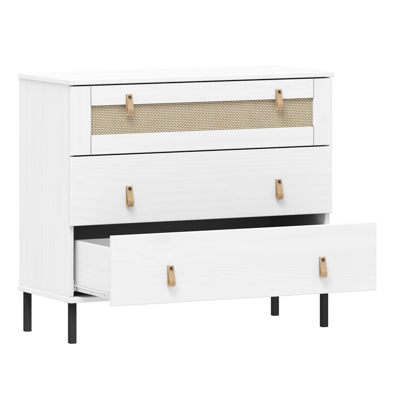 Burslem 90cm Solid Wood Sideboard, White
