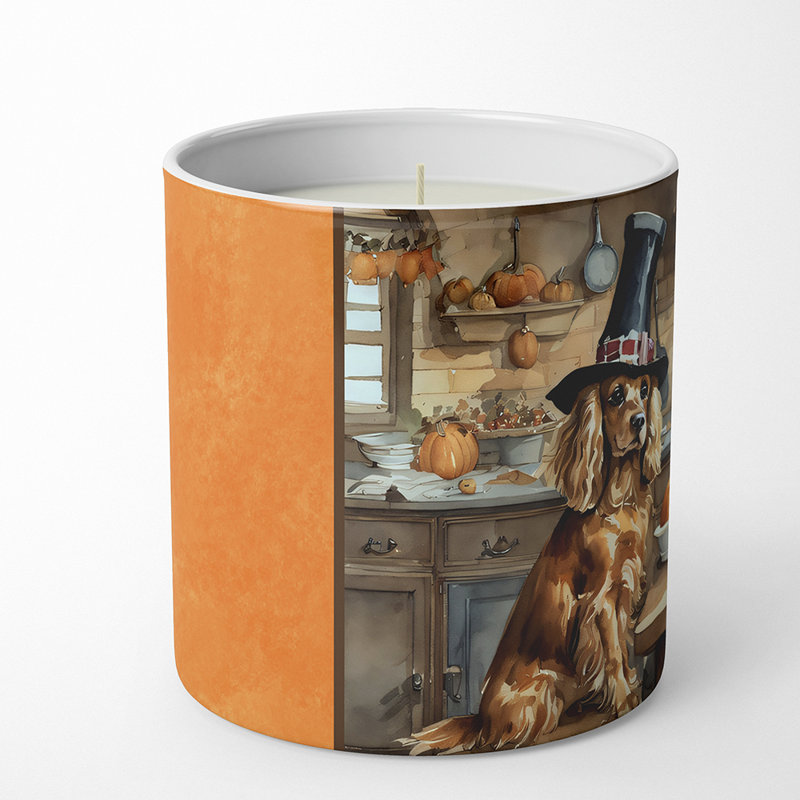 Bougie parfumée Pumpkin Pie avec support en céramique