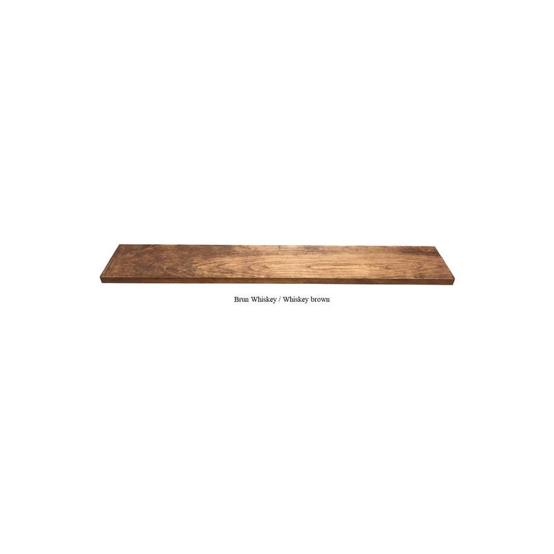 La Grange Wood Shelf  48"L x 8'' W x 1''H Whiskey Brown, 1" H x 48" W x 8" D