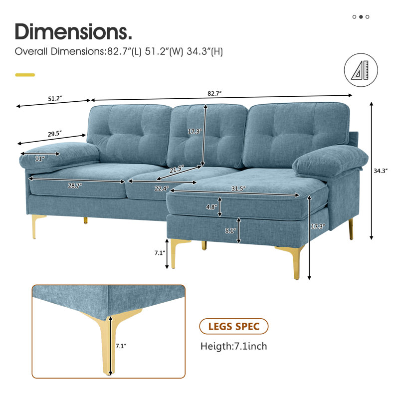 Mercer41 Jossalynn 79.1'' Upholstered Sleeper Sofa & Reviews | Wayfair