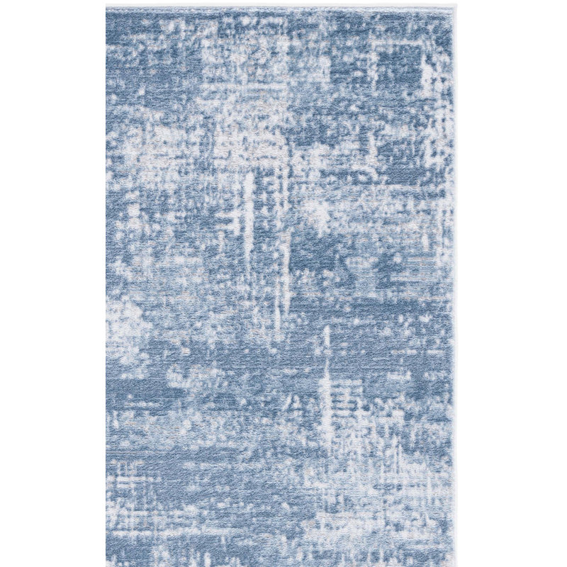 Tapis abstrait Grandview 700 Performance, Teal/Ivory, Rectangle 5 pi 3 po x 7 pi 6 po
