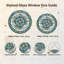 Panneau de vitrail Compass Design, 7,8 H-123315622
