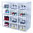 12 Pack Stackable Large Shoe Containers Shoe Storage Box with Hard Plastic Drop Front for Sneakers
