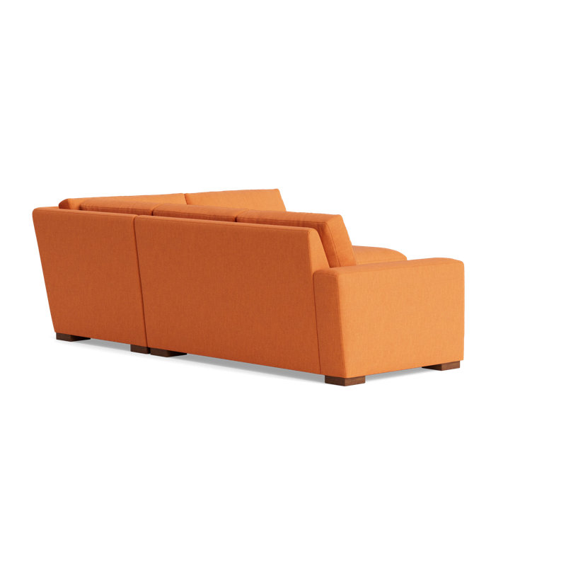 Couch Potato Sectional, Right Hand Facing, Performance Weave - Carrot