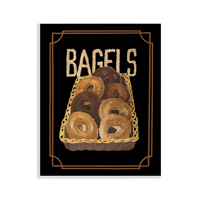 Panier de bagels, art mural par Nancy Overton