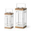 Lanternes carrées modernes en métal / bois 21,25 po H-744424979