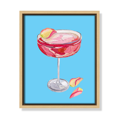 Sparkling Rose Gin Cocktail Print by Straker