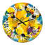 Horloge murale jaune et bleue-864477904