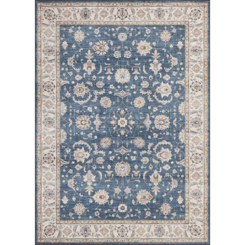 10 x 14 Theotis bleu marine, Rectangle 9'10" x 13'11", Navy