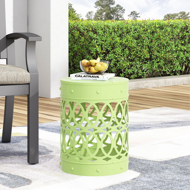Table de bout d'extérieur en métal - Grand, Vert