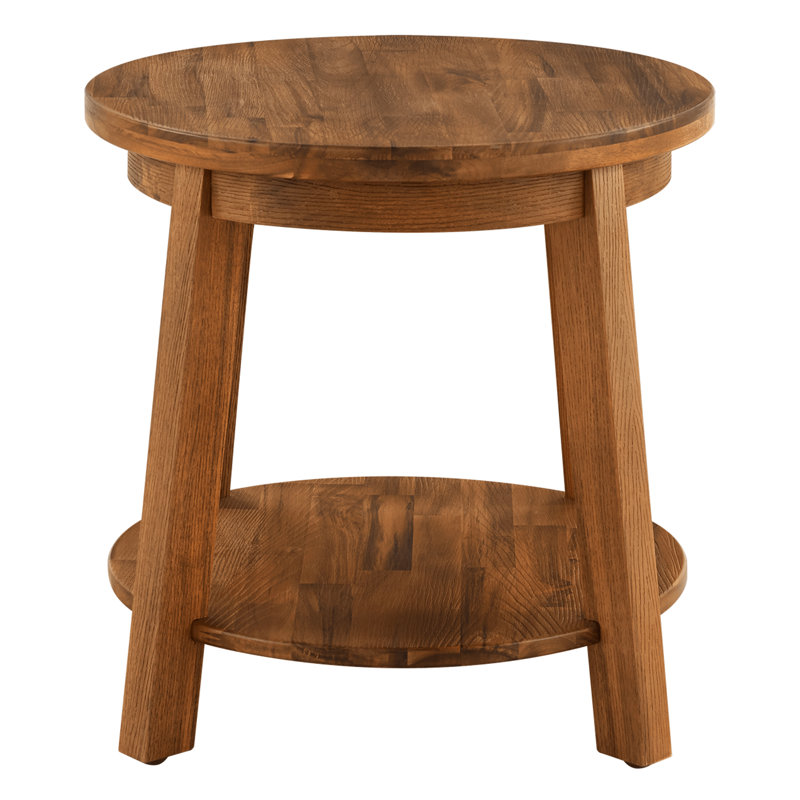 Table d'appoint ronde en bois d'acacia