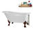 58" Streamlin Clawfoot Tub,Tray,Drain, Clawfeet-101628930-102219866