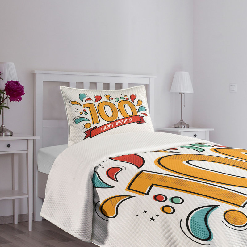 Ambesonne Colorful Bedspread Set 2 Pcs Growing Old Image Twin Multicolor