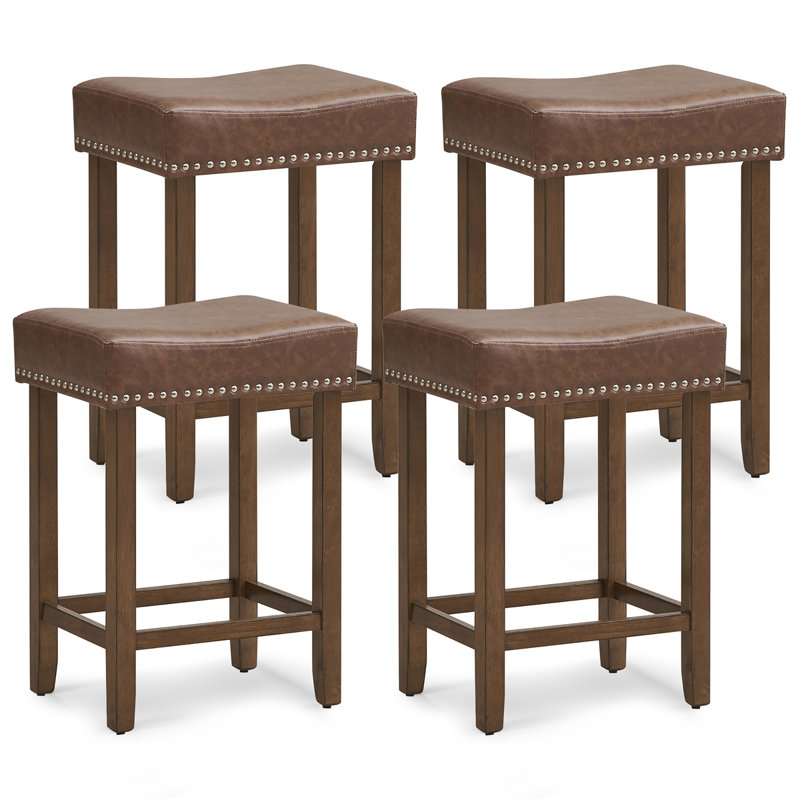 Tabouret Javeon, Tabouret de comptoir (siège d'une hauteur de 24 p, Brun