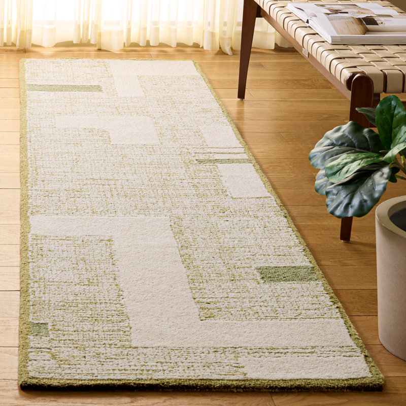 Harvest Hand Tufted Wool; Cotton Geometric Indoor Rug, 2'-3" x 8'-0" Runner