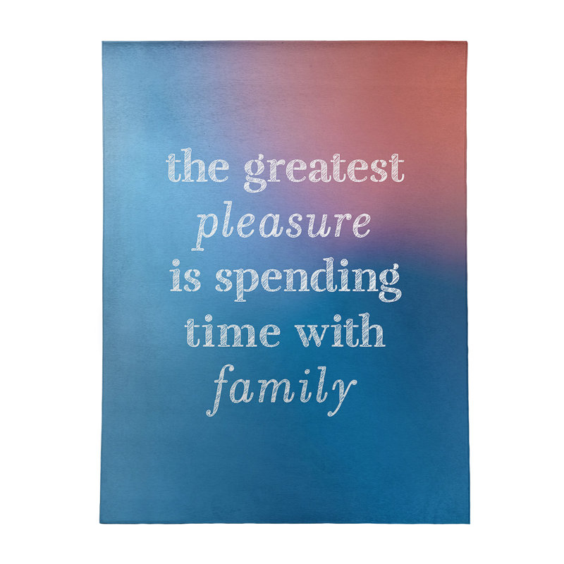 Quotes Chenille Indoor Rug, Rectangle 5' x 7'