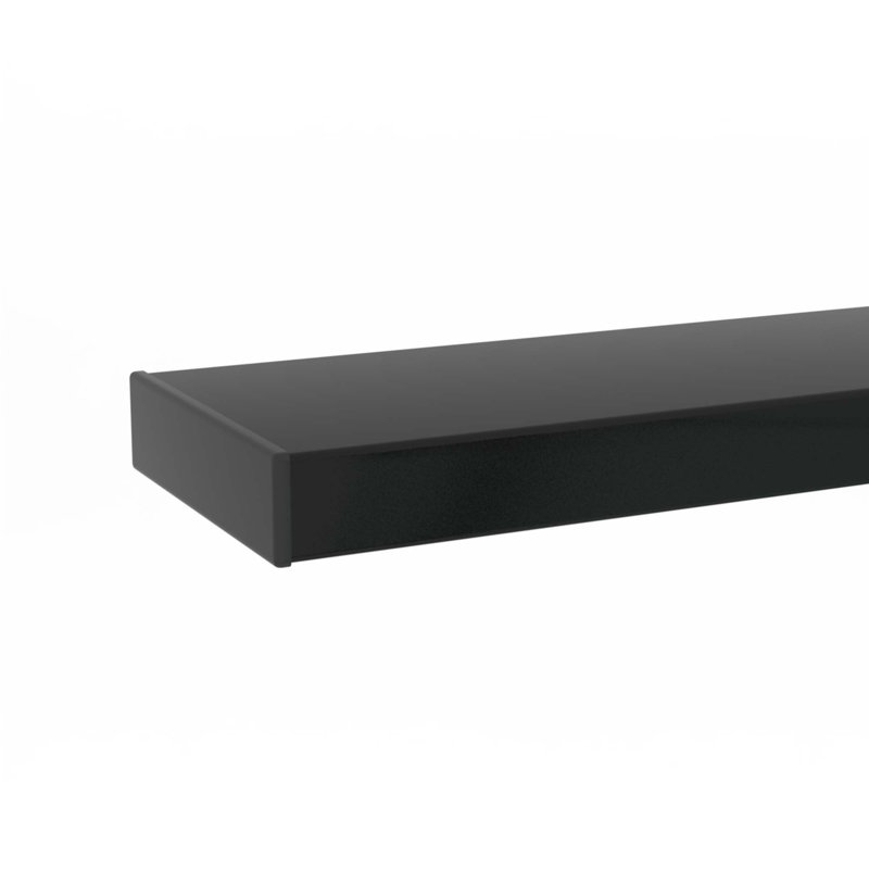 Table basse rectangulaire en verre transparent, Noir
