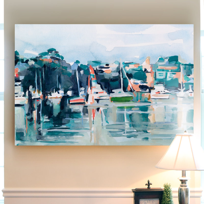 «Watercolor Bay II», reproduction sur toile, H 40 po x l 30 po x P 1 po, Toile tendue