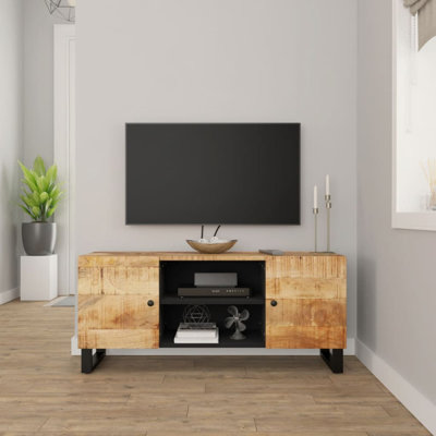Millwood Pines TV Stand 41.3"X13"X18.1" Solid Wood Mango