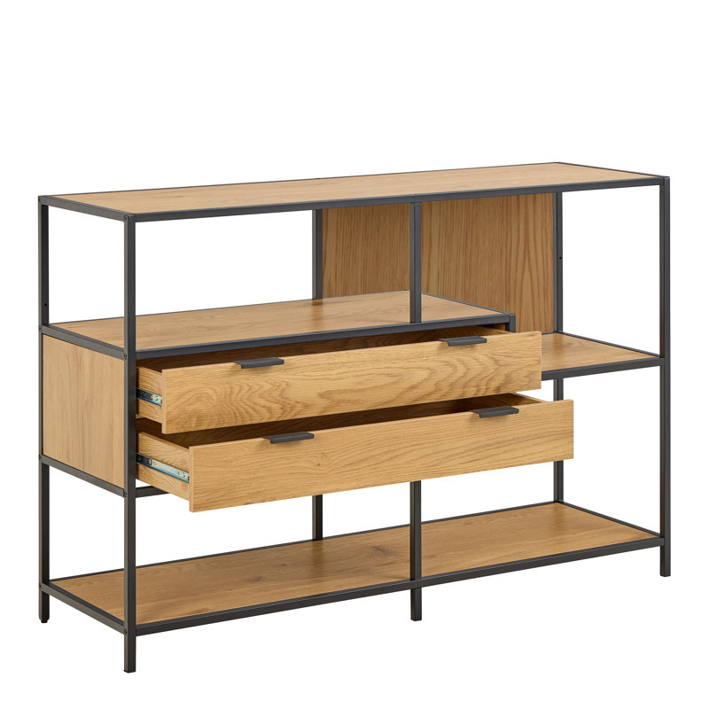 Aneita 78cm H x 114cm W Powder Coated Steel Standard Bookcase