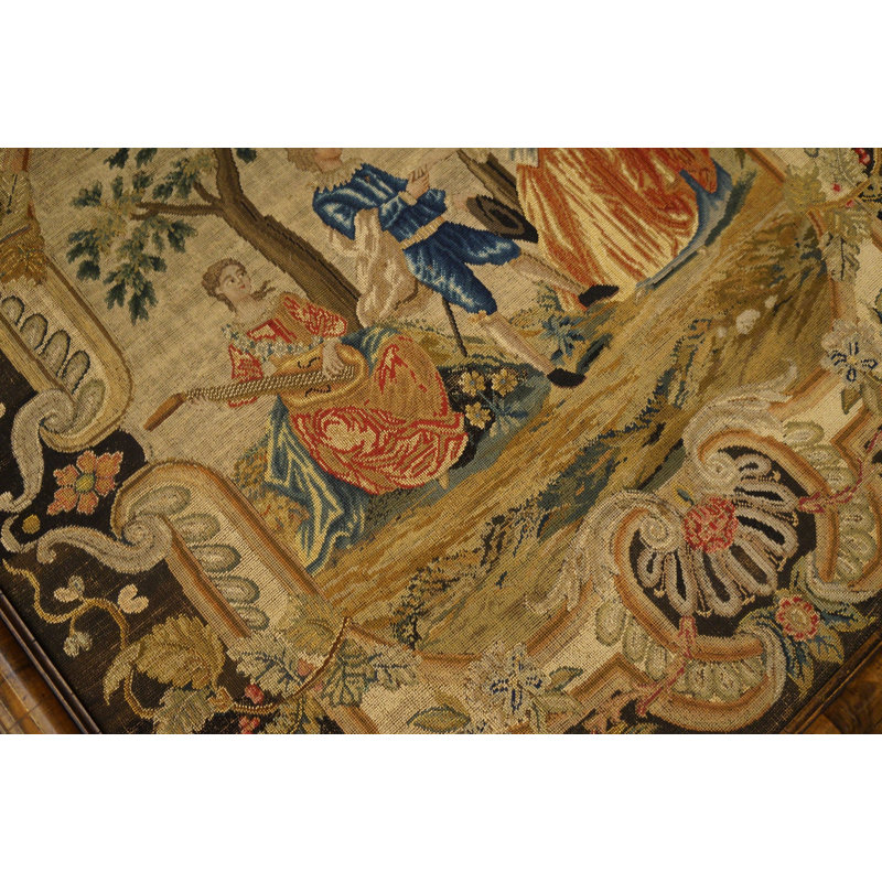 Art textuel antique tissé à l'aiguille anglaise