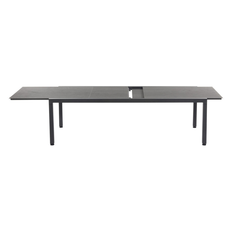 Equinox Extending Dining Table, Dusk Ceramic Top/Graphite Base