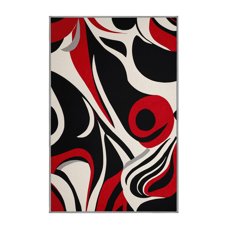 Aurora Ember Rug, Rectangle 4' x 6'