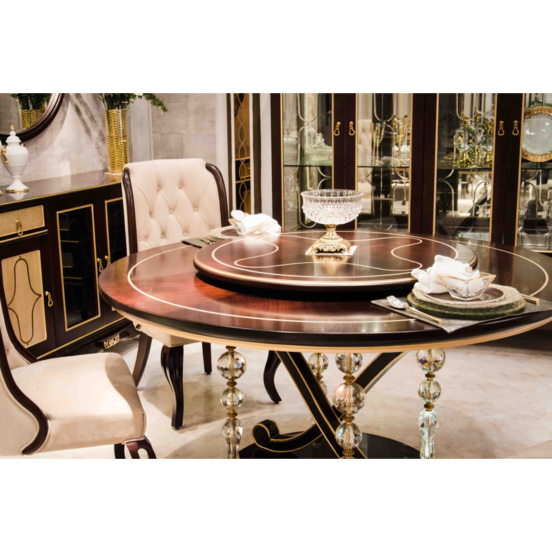 Woodway 4 - Person Solid Wood Top Pedestal Dining Set