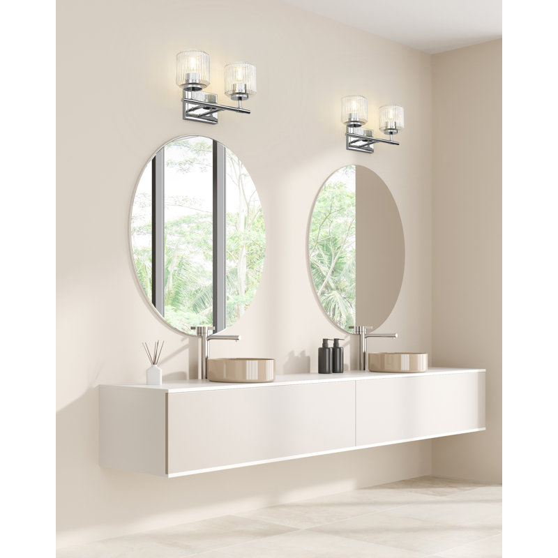 Meuble-lavabo 2 lumières Braggs, Chrome poli