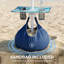 Parasol portatif 6 pi avec table, ancre sable, bleu foncé