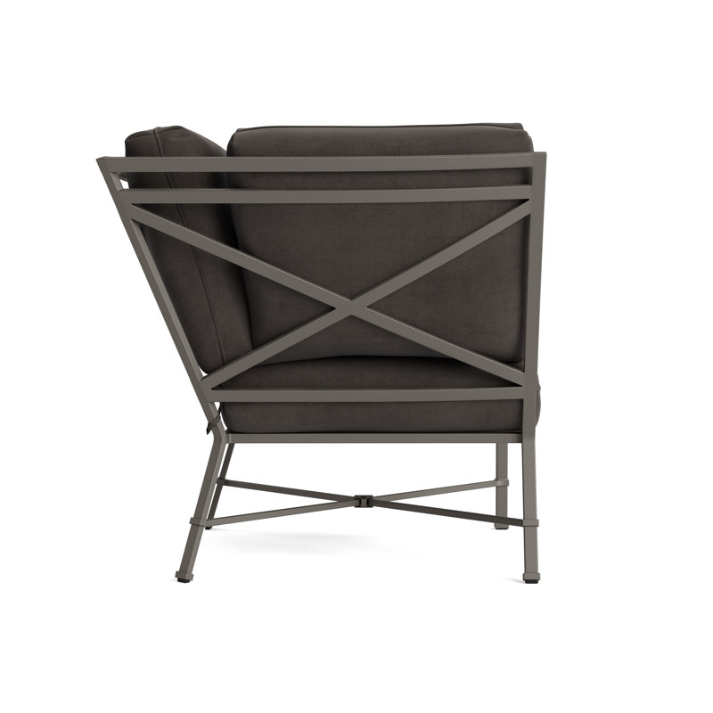 Venetian Outdoor Patio Sectional, Fusion Charcoal, Mica