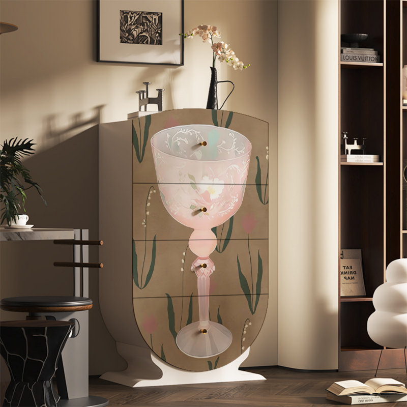 Commode d'appoint moderne à 4 tiroirs Modern, Blanc