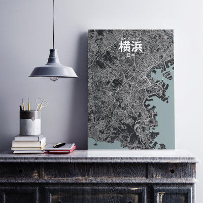 Yokohama (japonais), impression de carte de la ville