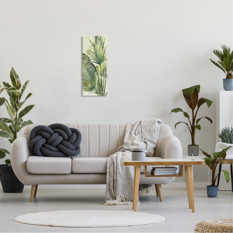 «Palm Fronds», peinture sur toile par Merri Pattinian, H 24 po x l 10 po x P 1,5 po
