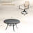 7-Pieces Patio Round Outdoor Dining Set With Rattan Swivel Chair-2129112409