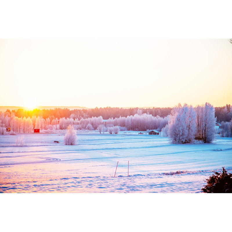 Sun and Snow 1 Piece Wrapped Canvas Wall Art, 61cm H x 91cm W x 3.8cm D