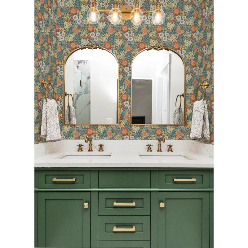 Torven Teal Peel and Stick Wallpaper