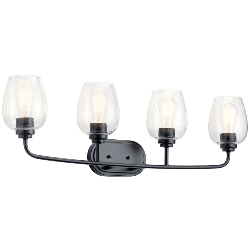 Éclairage pour salle de bain 4 lumières Coblyn, Noir