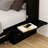 Queen Murphy Storage Bed With Drawer, Murphy Cabinet Bed With Shelves, Without Mattress, Black