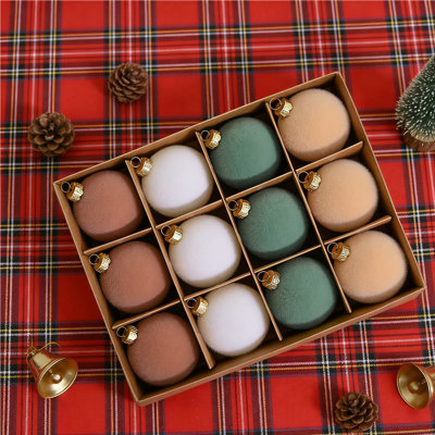12 Pcs Rustic Christmas Ball Ornaments 2.36 Inch Vintage Rustic Xmas Baubles Farmhouse Xmas Tree Decorations Modern Christmas Home Decor for Tree Holiday