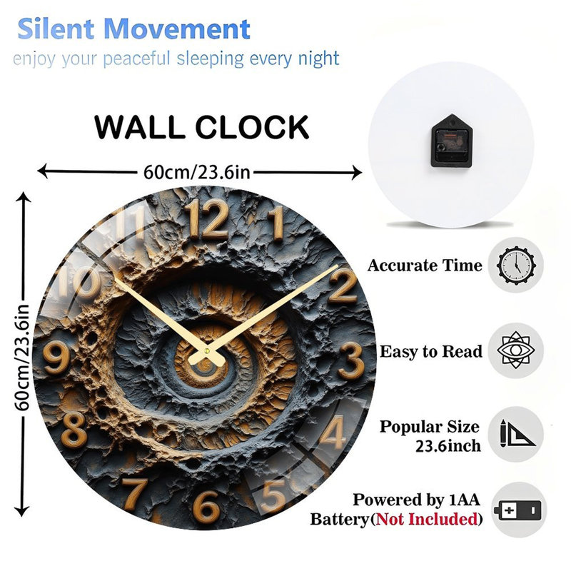 Horloge murale en spirale 24 po