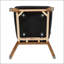 Chaise en bois de noyer massif avec siège en polyuréthane noir - dossier creux (ensemble de 2)-647795086