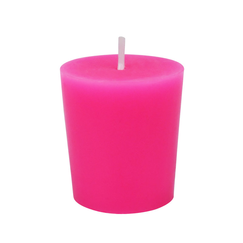 Bougie votive sans parfum Votive, Rose vif, Ensemble de 12