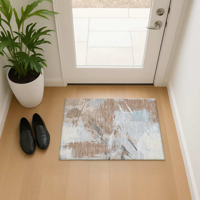Tapis moderne Premium lavable à la machine AMF1711 Varroville, Rectangle 1 pi 8 po x 2 pi 6 po