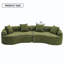 Canapé courbé désossé, canapé modulaire à compression de 110 po, vert haute densité, canapé-lit pour salon, salon, appartement, chenille-1782483972