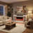 30-inch Electronic Fireplace With White TV Stand and Adjustable Light