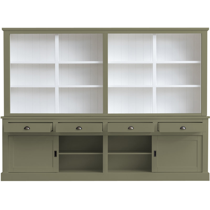 Byers Display Cabinet, Olive/Grey