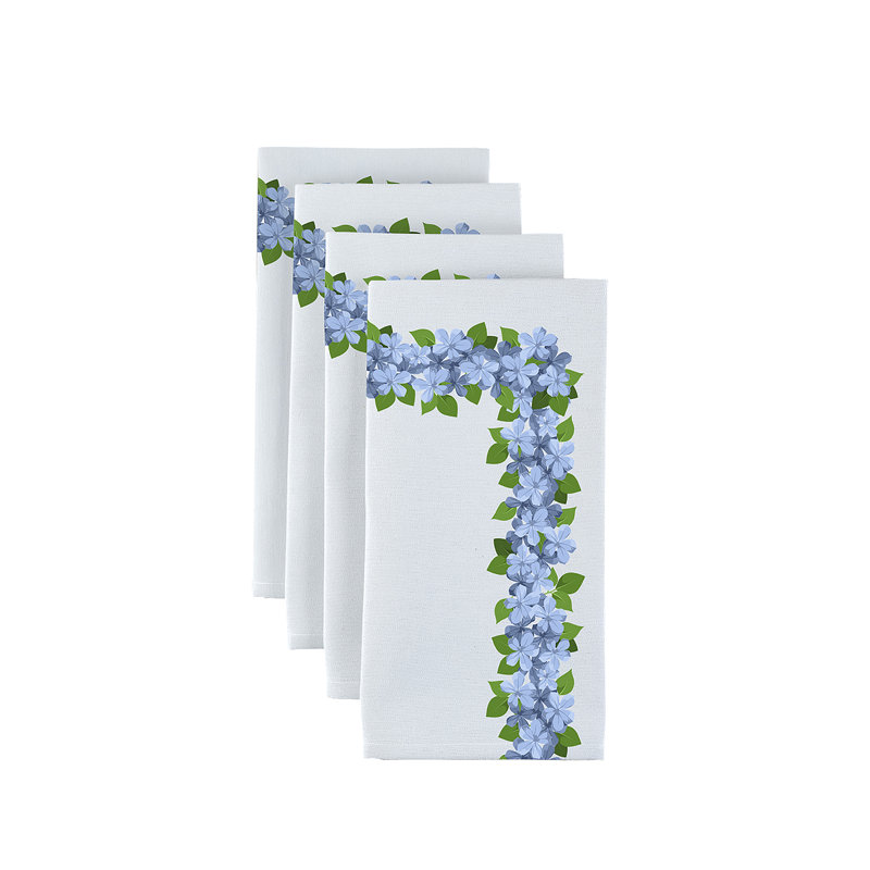 Polyester Floral Square Napkin
