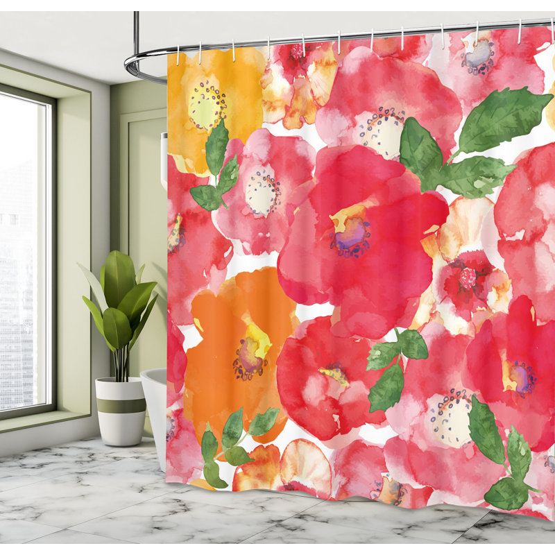 Shower Curtain Set + Hooks, 84" H x 69" W